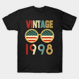 Vintage 1998 20th Birthday Perfect Gift Retro T-Shirt